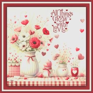 Floral Art Print with Inspirational Quote (Closet Ad)